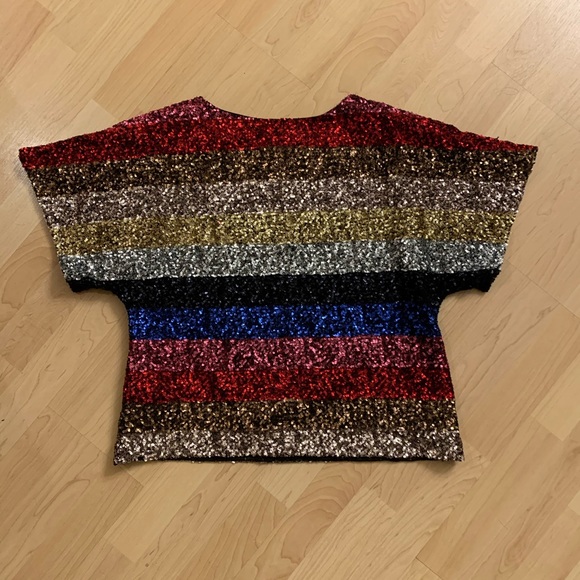 Holiday Gap Crazy Stripe Sequin Top - Picture 3 of 6